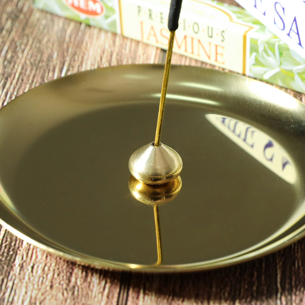 인센스 스틱 홀더 향피우기 황동 받침대 골드 인테리어 엔틱 소품 진주 DH-CHD-01