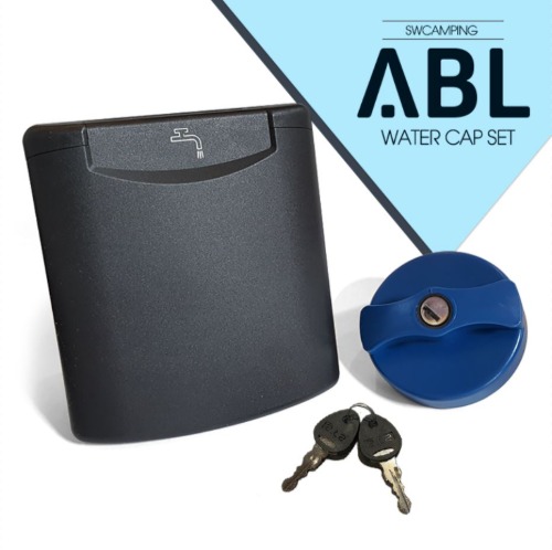 ABL 워터 캡 케이스(외부 청수 주입구)+키세트-블랙 캠핑카 카라반 모터홈 RV 차박 물주입구