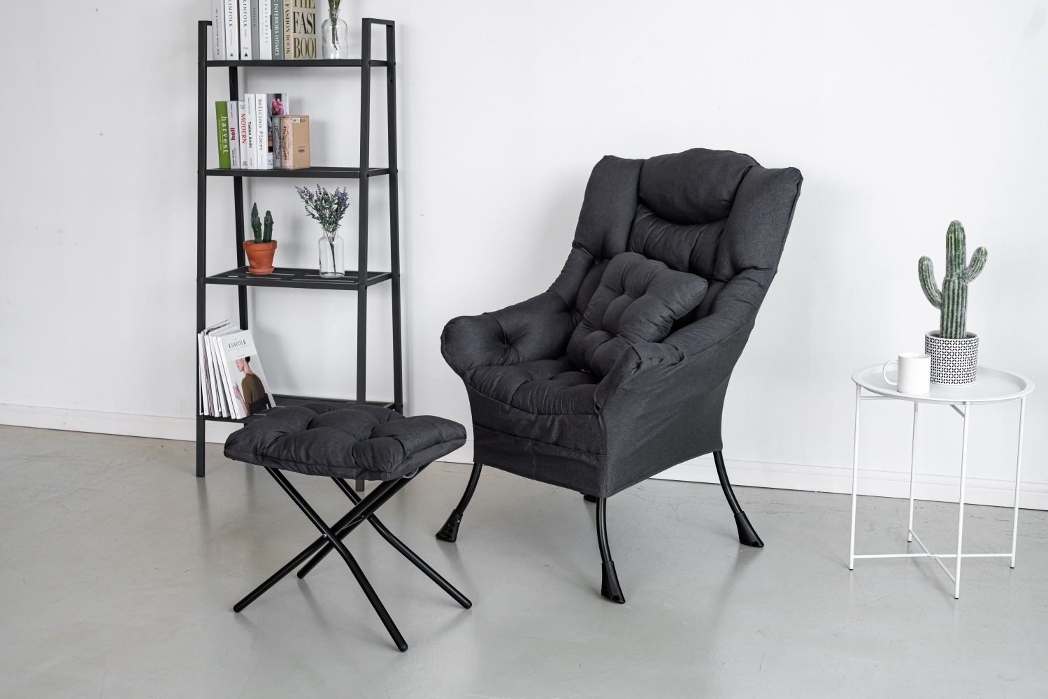 캠프밸리 릴렉스 밀란소파플러스(스툴포함) 1인용소파 수유의자 편안한 푹신한 안락의자