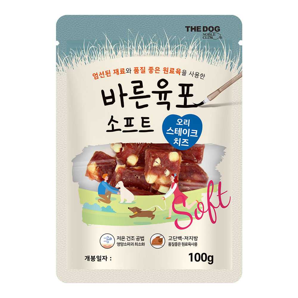 더독 바른육포 소프트 오리 스테이크, 100g, 1개 - 메인 이미지