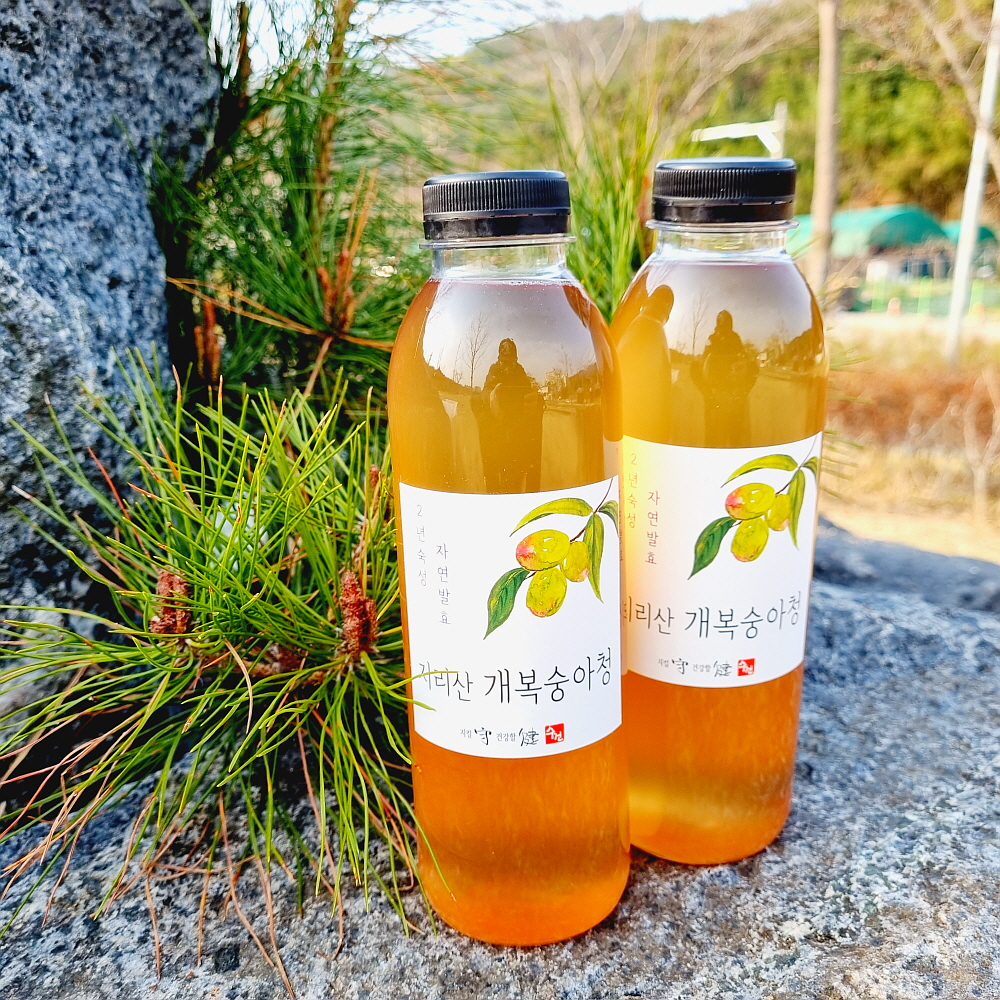 지리산 개복숭아청 발효액 500ml 액기스 자연숙성 돌복숭아