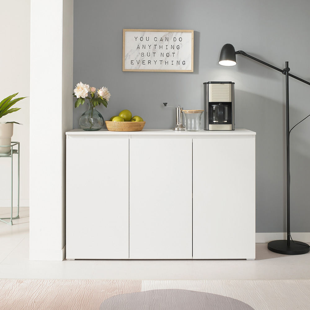 오르세 주방수납장 홈카페 틈새 보조 수납장 맘마존 커피머신선반 1200x400x800mm, 2단, 화이트 - 상품 이미지