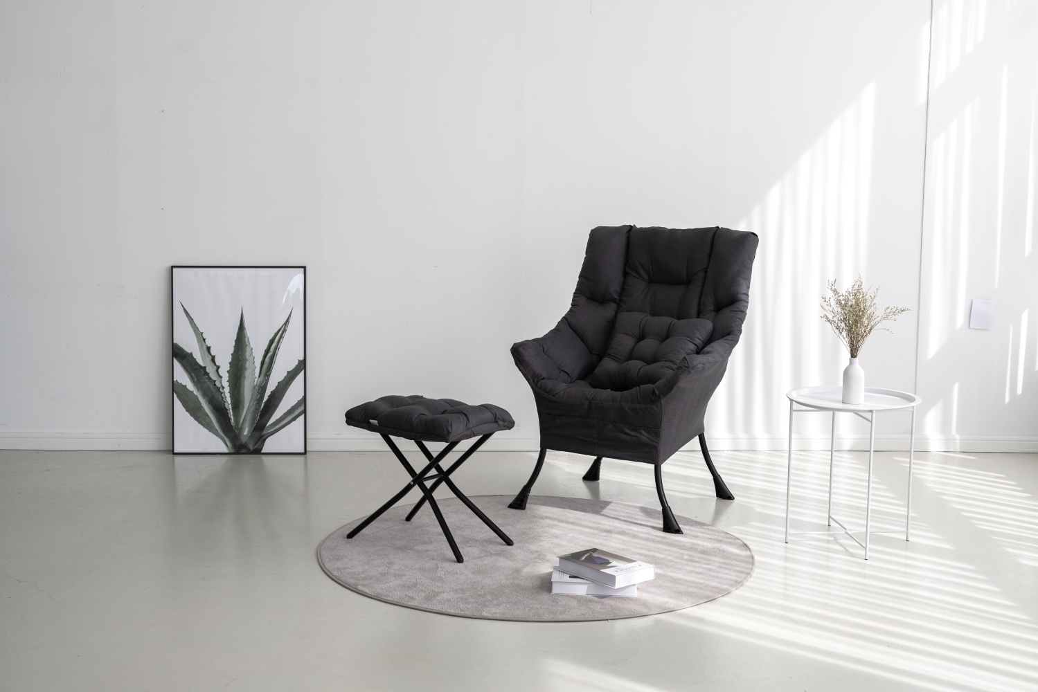 캠프밸리 릴렉스 밀란소파(스툴포함) 1인용소파 수유의자 편안한 푹신한 안락의자