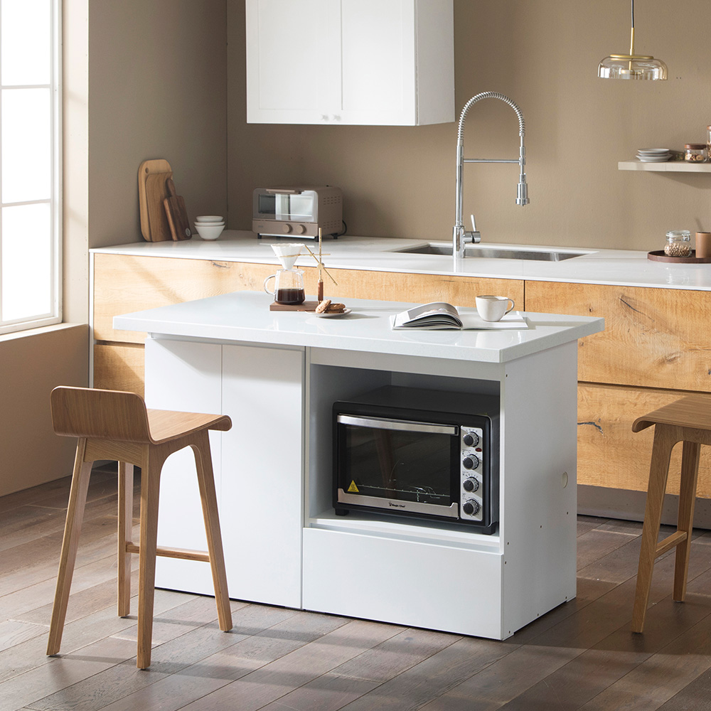 장인가구 리들리 케이 인조대리석 조리대 아일랜드 식탁 1400 렌지대형