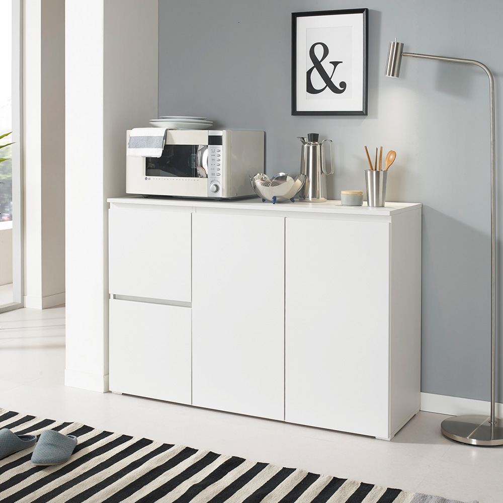 오르세 주방서랍장 1200 (화이트) 홈카페 맘마존 틈새 보조 수납장 커피머신 분유 선반