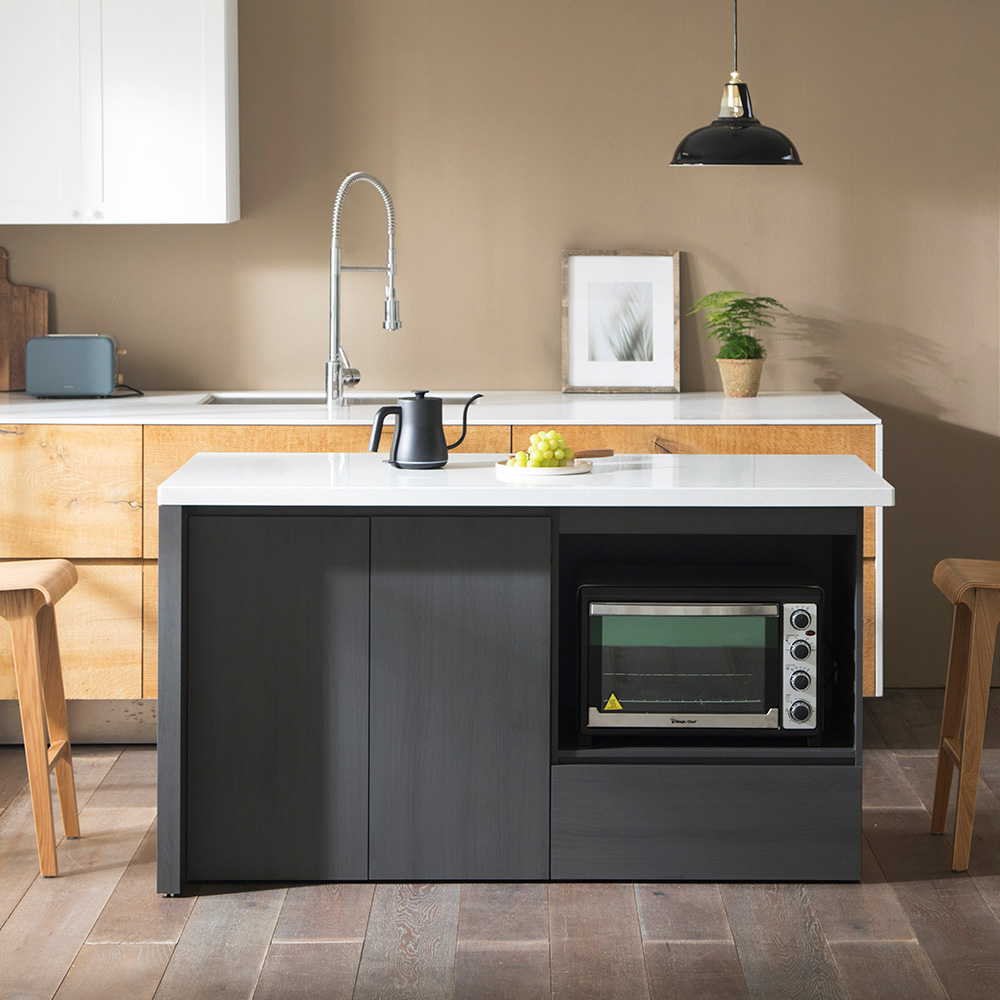 장인가구 리들리 에스 대리석 조리대 아일랜드 식탁 1600 렌지대형