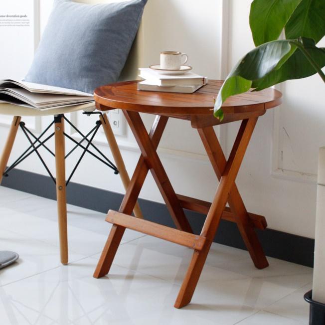 야외용 원목 테이블 접이식 카페 테라스테이블 업소용 야외 테이블