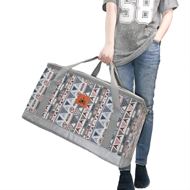 KOOLMAN 쿨맨 캠핑 가방 접이식 하드케이스 수납 트렁크정리 L, 레드패턴