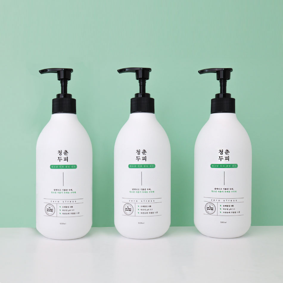 청춘두피 청소년 사춘기 지성두피 쿨링 샴푸 화이트머스크, 500ml, 1개 이미지 2