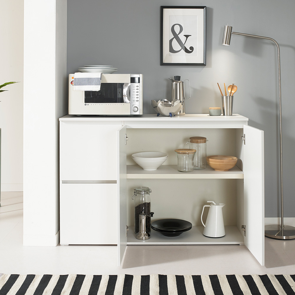 오르세 주방서랍장 1200 (화이트) 홈카페 맘마존 틈새 보조 수납장 커피머신 분유 선반