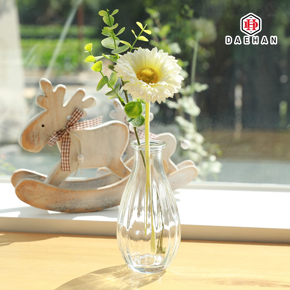유리 화병 꽃병 인테리어 조화 튤립 디퓨저병 시약병 물방울 FV-029