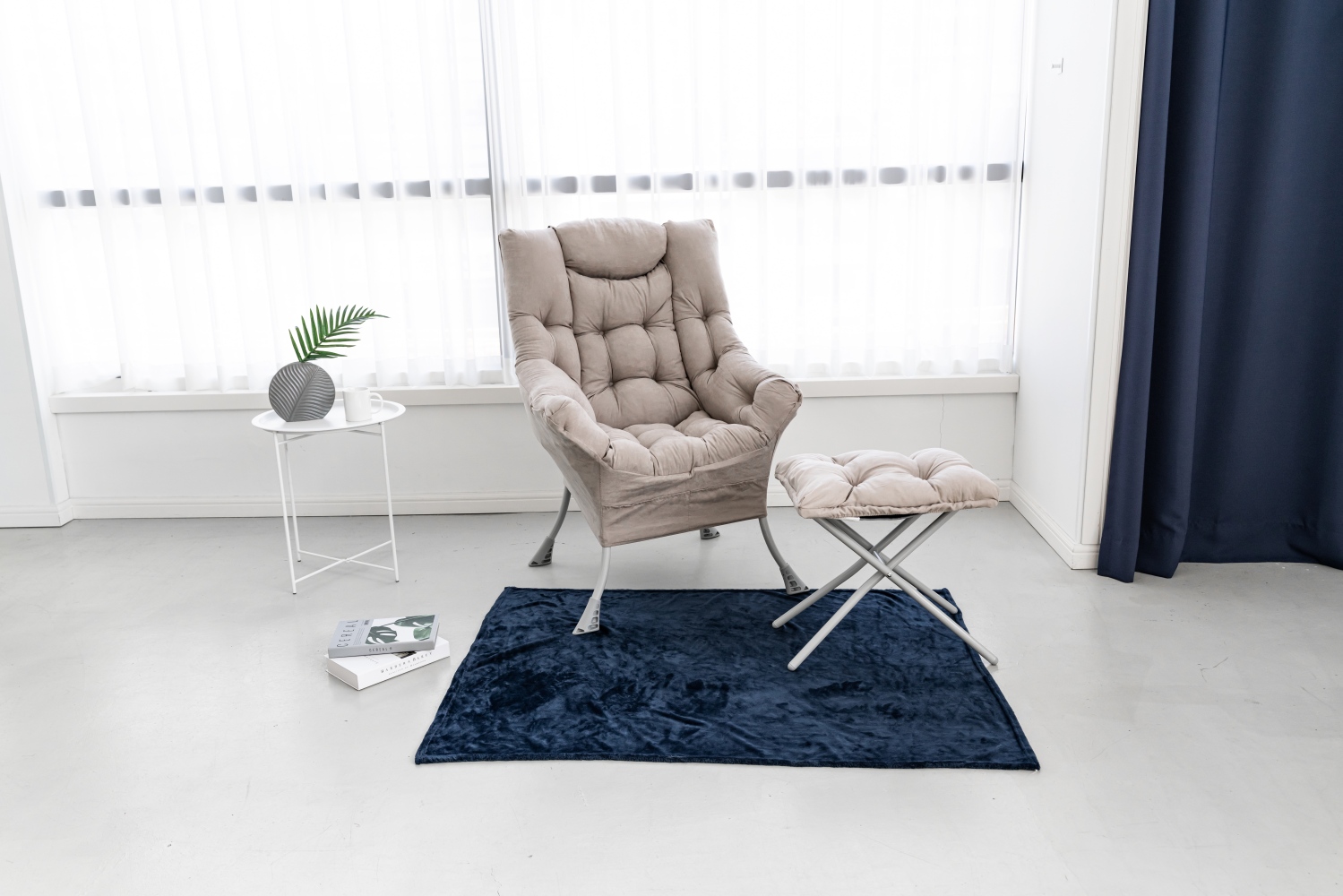 캠프밸리 릴렉스 밀란소파플러스(스툴포함) 1인용소파 수유의자 편안한 푹신한 안락의자