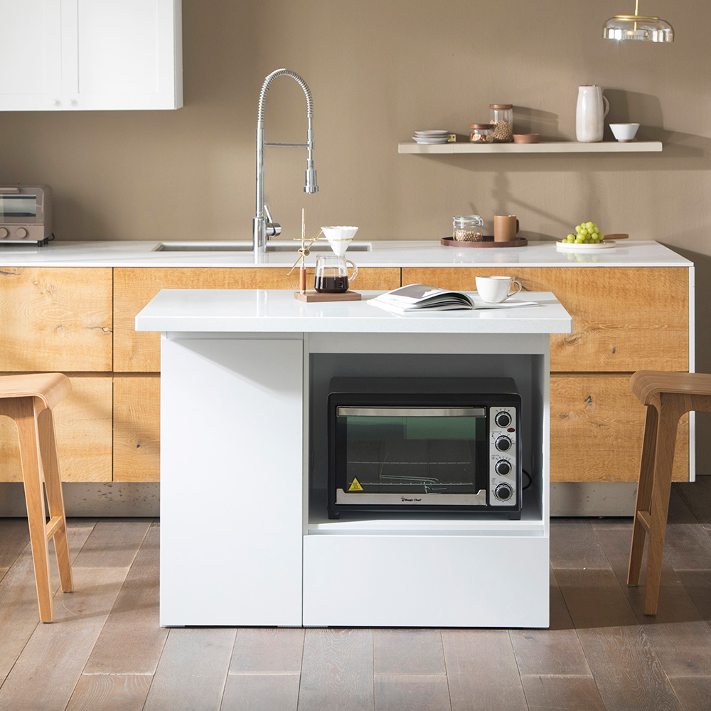 장인가구 리들리 케이 인조대리석 조리대 아일랜드 식탁  1200 렌지대형