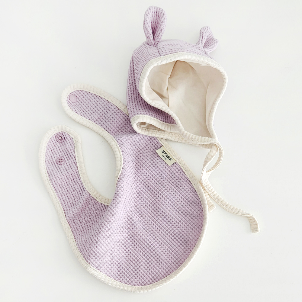 아기 침받이 턱받이 오가닉 [와플 빕]