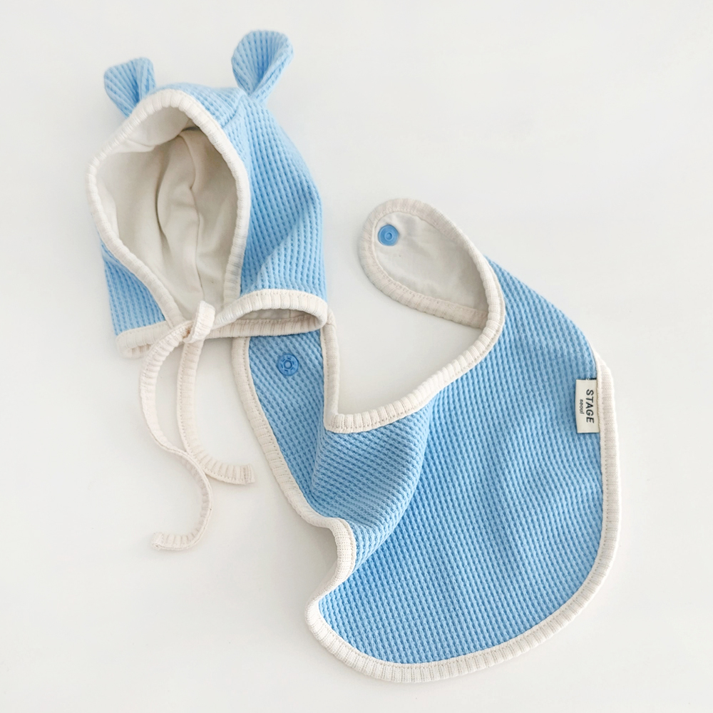 아기 침받이 턱받이 오가닉 [와플 빕]