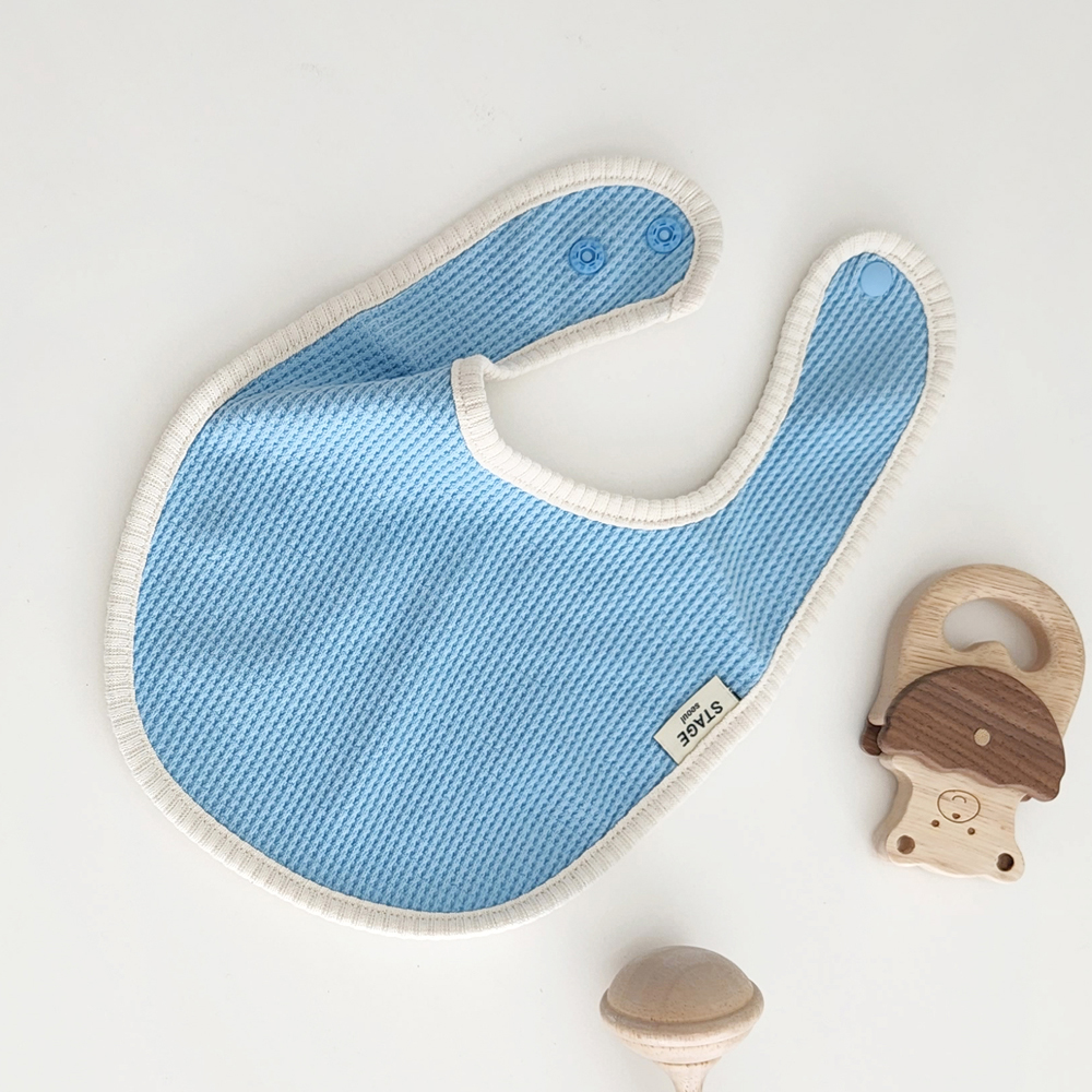 아기 침받이 턱받이 오가닉 [와플 빕]