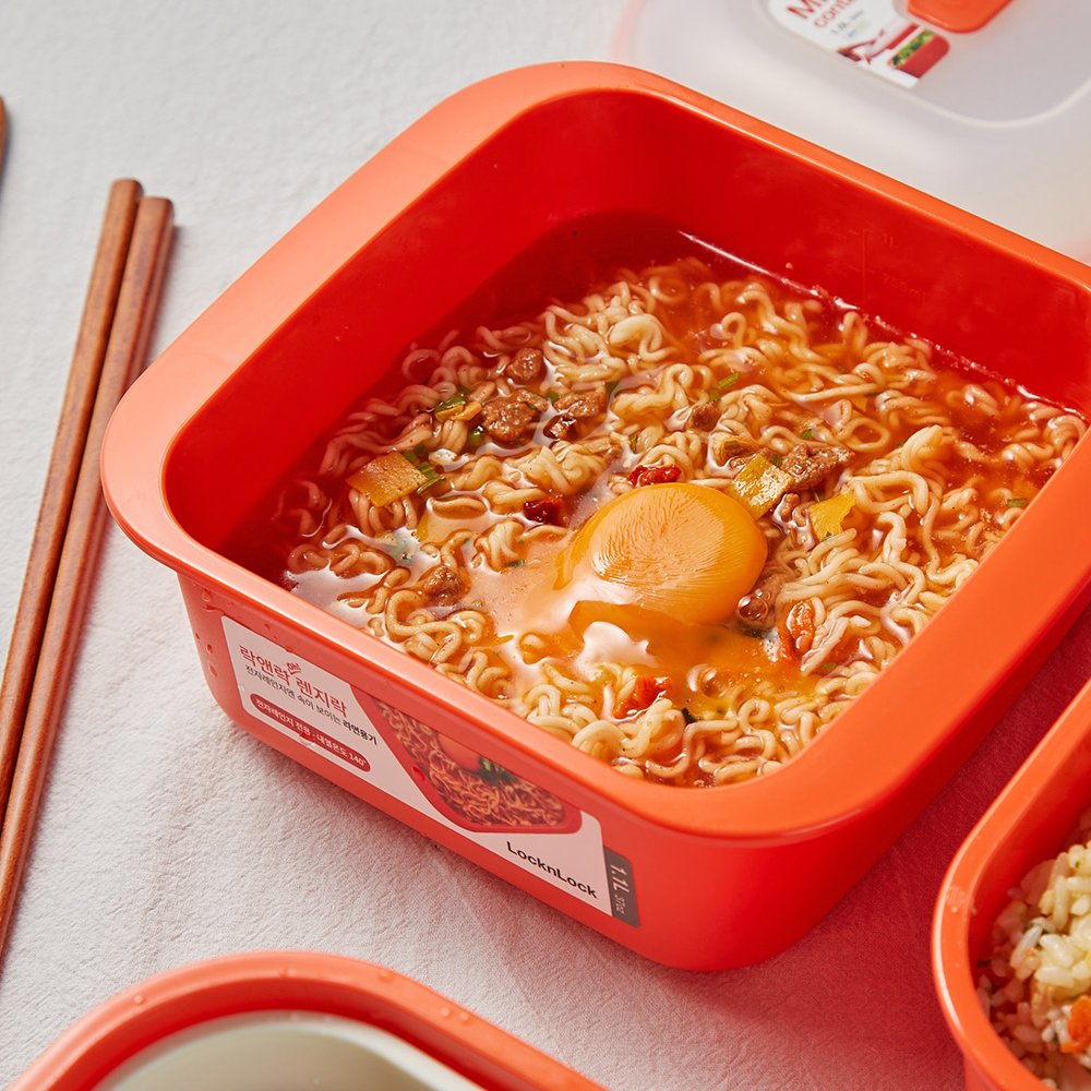 락앤락 속이 보이는 렌지락 전자레인지 라면 용기 스팀홀 밀폐용기 1.1L