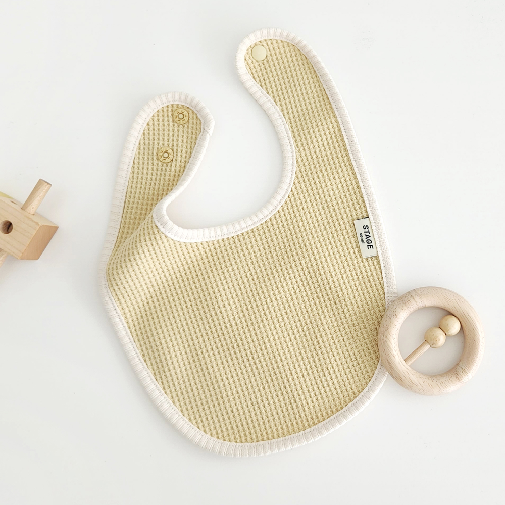 아기 침받이 턱받이 오가닉 [와플 빕]