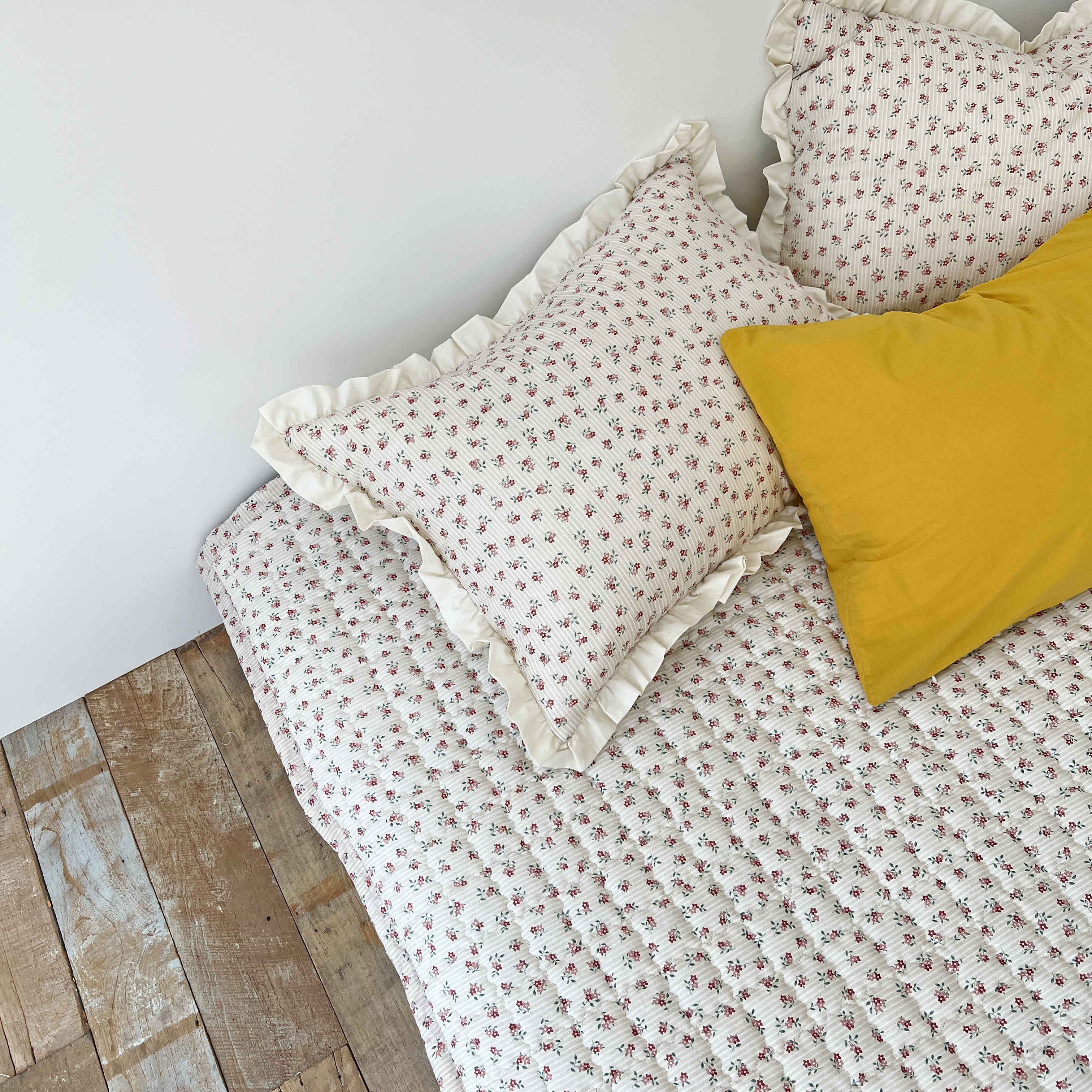 플라워 베일리 워싱 아사 순면 미끄럼방지 사계절 패드 S/SS