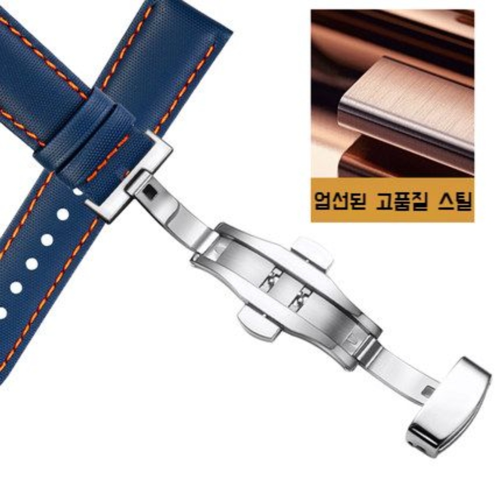 태그호이어 캔버스 호환 시계줄 스트랩 F1 다이빙 까레라 나일론 가죽 20mm 21mm - 상세 이미지 4
