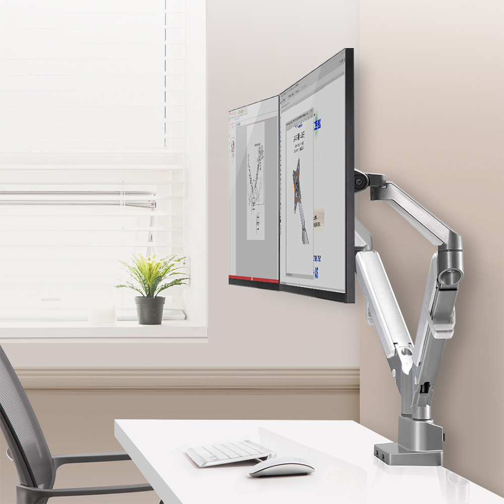 카멜마운트 벽면 밀착형 듀얼 모니터 거치대 DMA-DSS