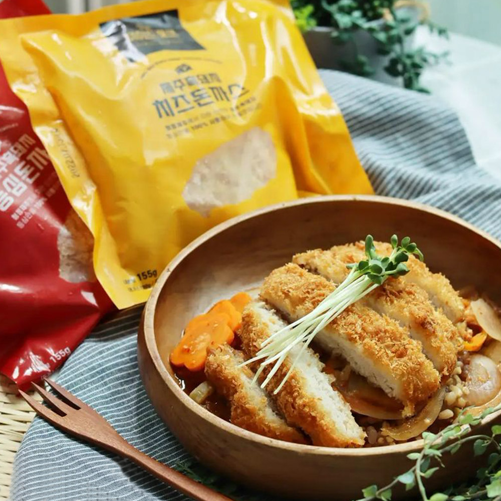 제주 흑돼지 등심 돈까스 치즈돈까스 155g 이어도포크 - 상세 이미지 5