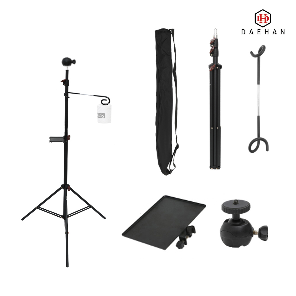 랜턴 걸이 캠핑 돼지꼬리 스탠드 타프 거치대 조명 폴대 삼각대