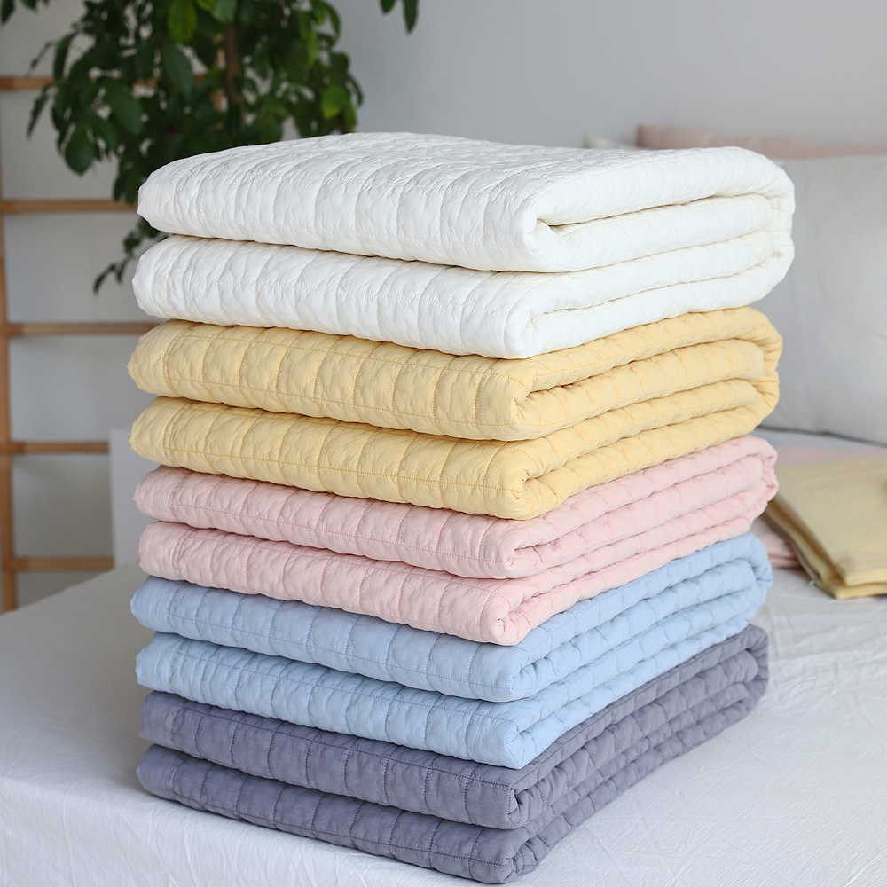 사계절침대패드 정온침장 먼지없는 뮤 80수 피그먼트 워싱 양면패드