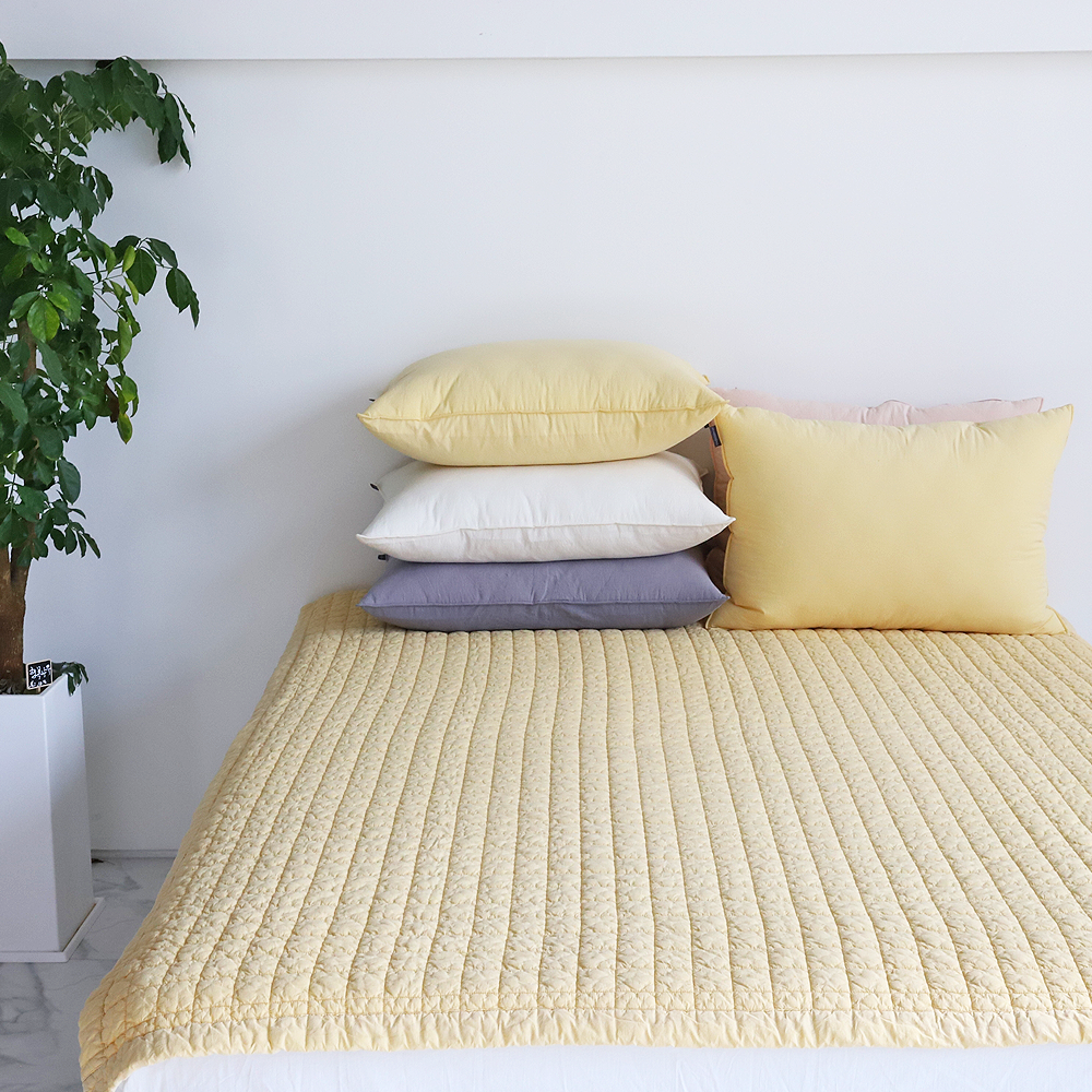 사계절침대패드 정온침장 먼지없는 뮤 80수 피그먼트 워싱 양면패드