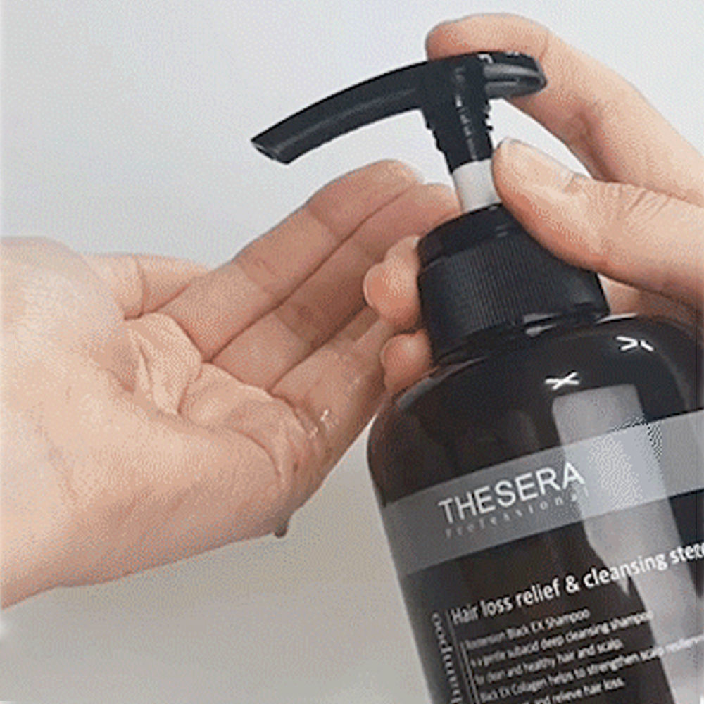 더쎄라 루텐션 블랙 EX 샴푸 500ml 탈모샴푸 약산성 두피각질 노폐물제거 - 상세 이미지 4