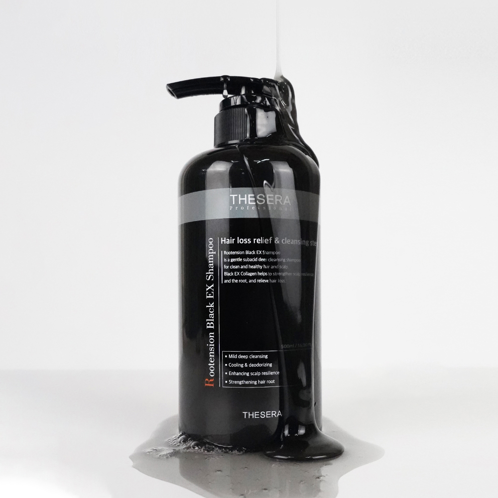 더쎄라 루텐션 블랙 EX 샴푸 500ml 탈모샴푸 약산성 두피각질 노폐물제거 - 상세 이미지 5