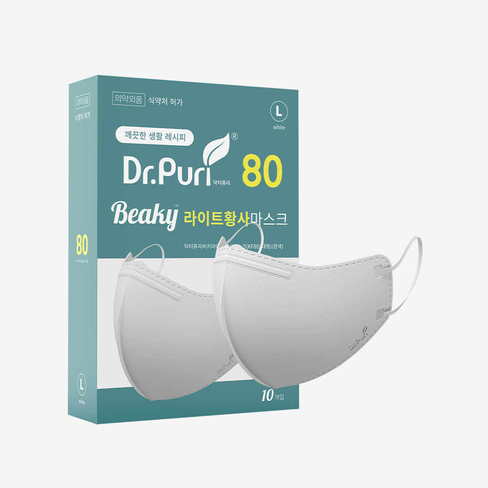 닥터퓨리 KF80 비키 새부리형 황사마스크 10매입