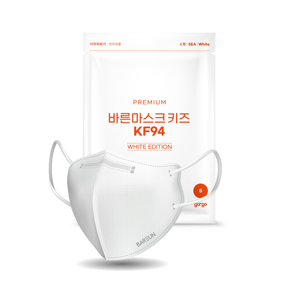 바른마스크 KF94 국산 새부리형 어린이 마스크 소형 블랙 50매+50매 - 상세 이미지 5
