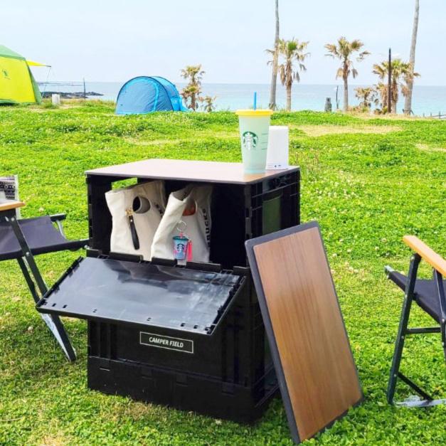 캠핑용 박스 미니 카고 박스 캠핑 정리함 폴딩 박스 테이블