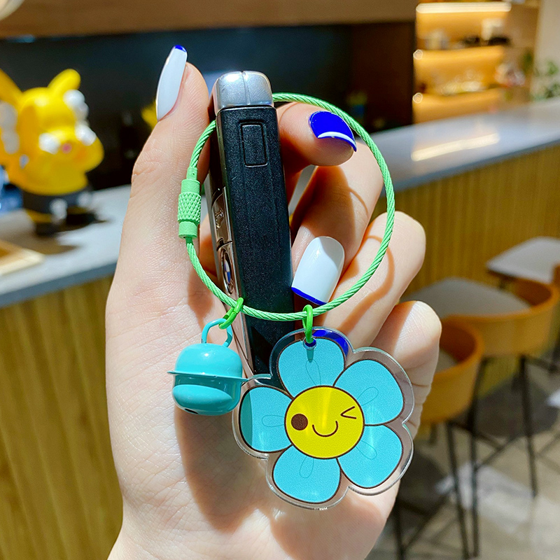 아크릴 스마일 꽃 해바라기 키링 가방 차키키링 이미지 7