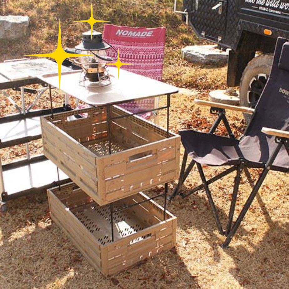 폴딩 박스 테이블 캠핑용 박스 캠핑 정리함 소형 카고 박스