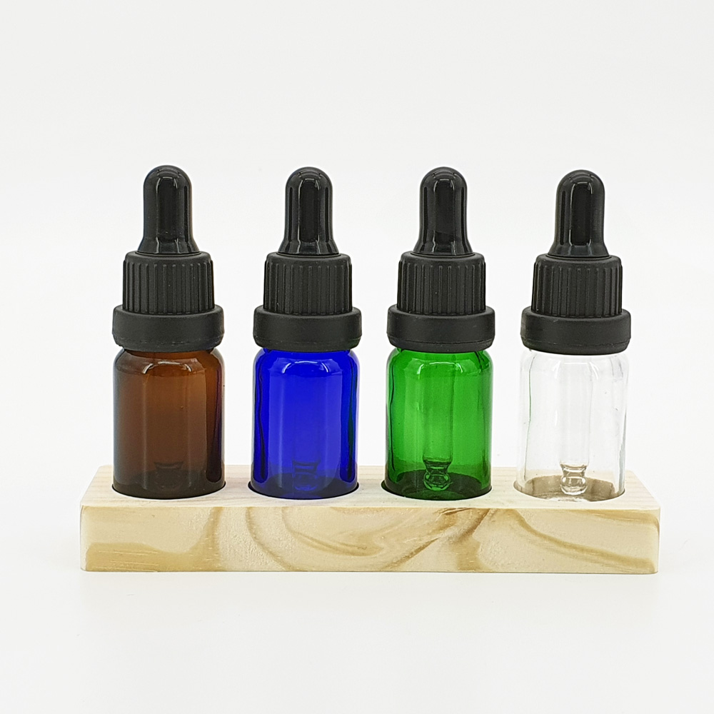 10ml 잠금캡 스포이드 갈색 유리 공병 아로마 오일 화장품 : 포웨이