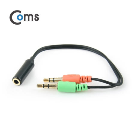 [BB375] ms 스마트폰 이어폰/마이크 연장 케이블 15cm (ST 4극 F/ST Mx2, Y형/Red/Green)