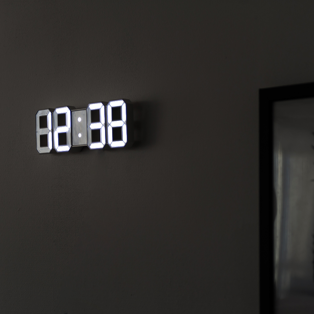레토 벽걸이 LED 시계 무소음 디지털 전자 시계 LLC-P03D