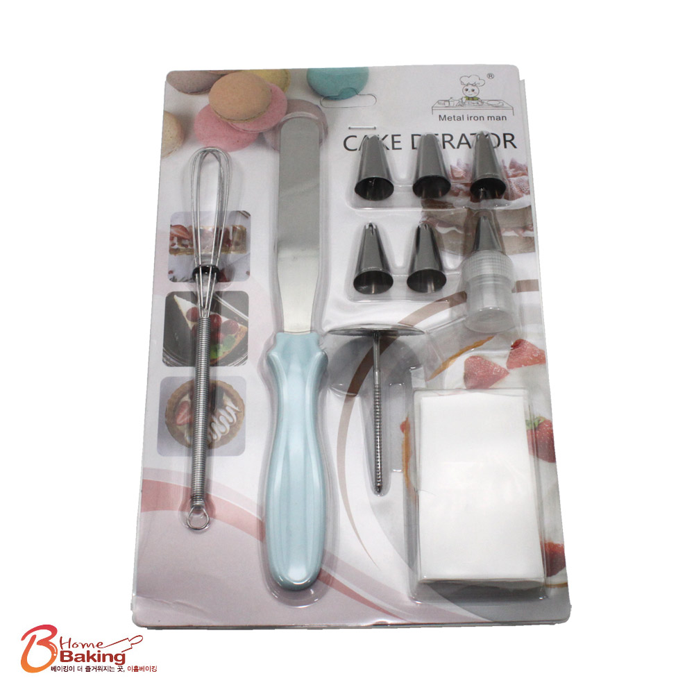 미니거품기 미니스패츌러 꽃받침 모양깍지세트 깍지6구 스패튤라 스페츌라 스패튤러 케익만들기