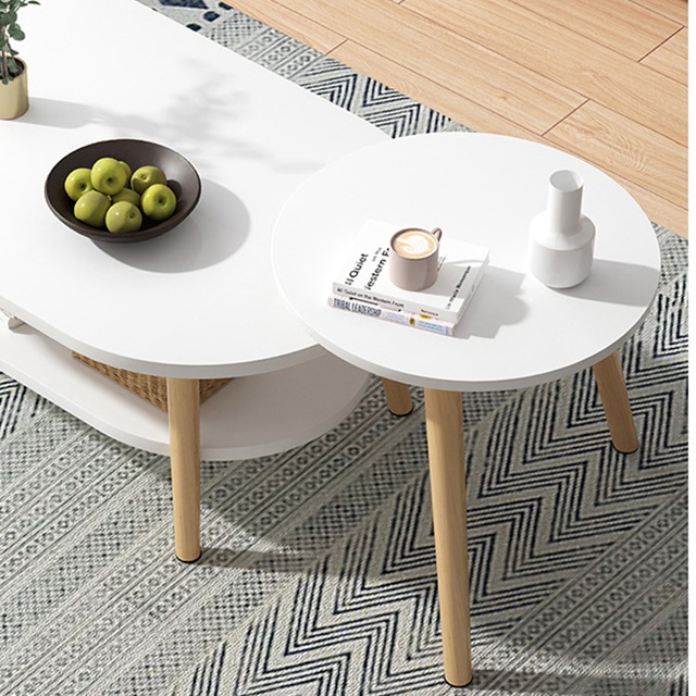 화이트 디자인 거실용 탁자 높은 좌식 테이블 높은 거실 테이블