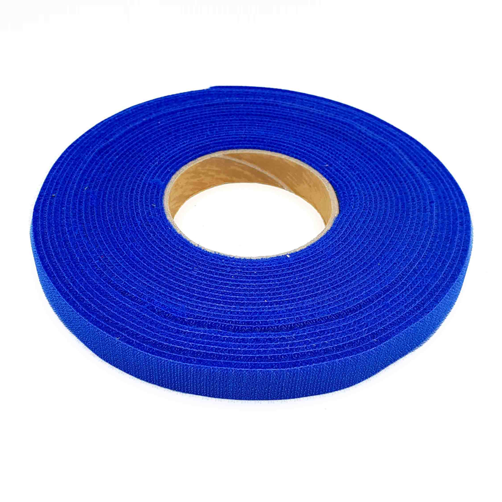 폭 2cm 전선 케이블정리 암수한몸양면벨크로 파란색 일반형 10미터 x 25롤(250M) - 상품 이미지