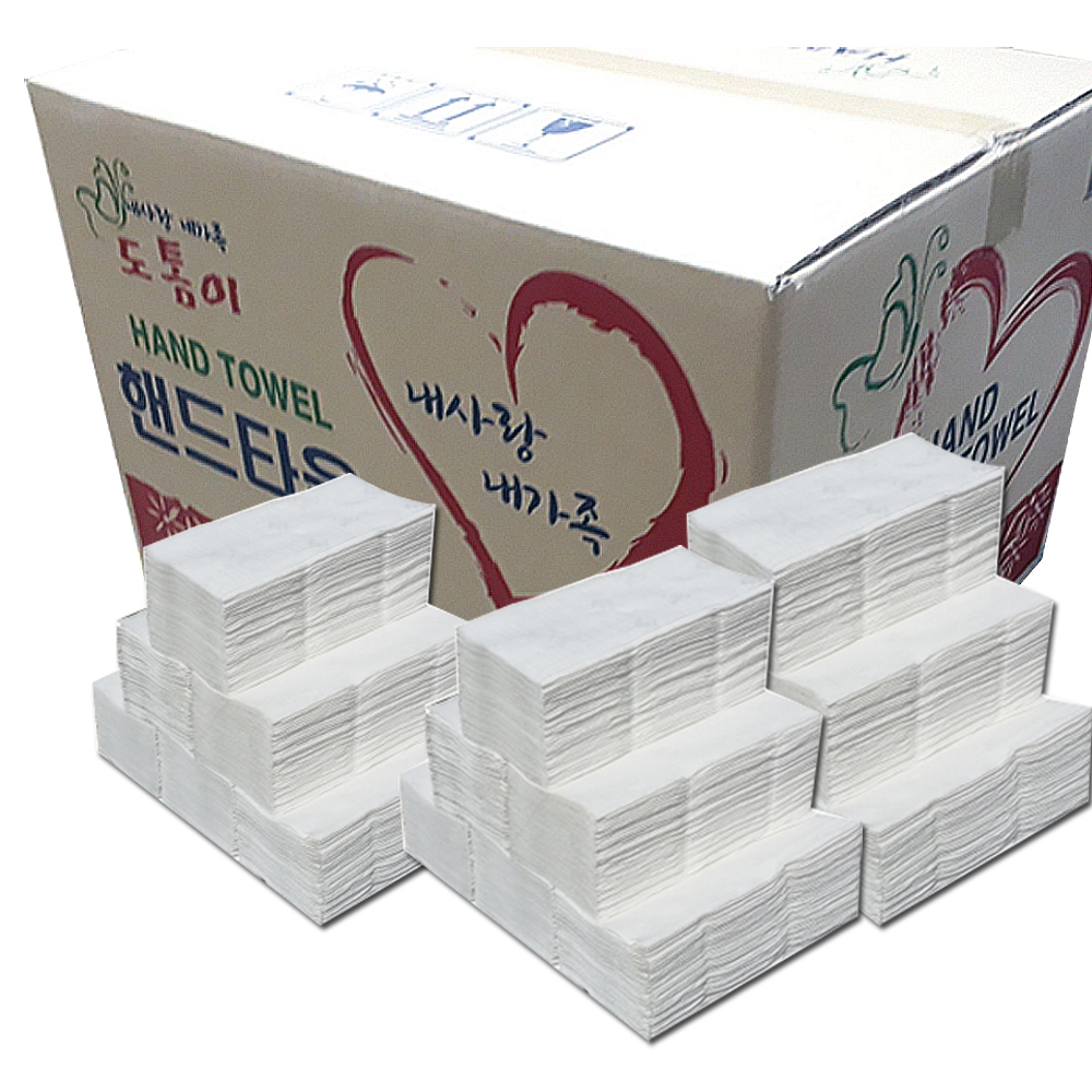 100% 천연펄프 2겹 핸드타올 5000매 업소용 페이퍼타올 키친타올겹용 티슈