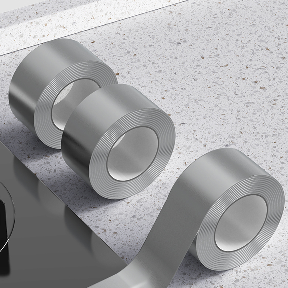 싱크대 오염방지 은박 알루미늄 방수테이프 틈새차단 강력접착 다용도 3cm 이미지 2