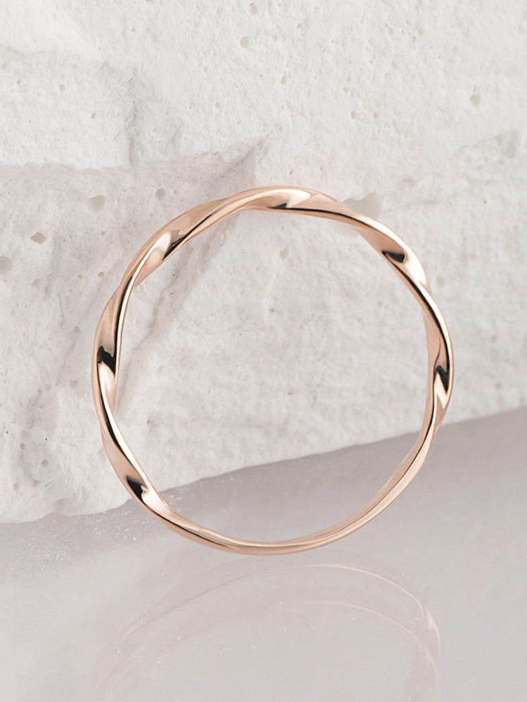 14K18K 델로브리즈 꼬임 금반지 심플 데일리 레이어드