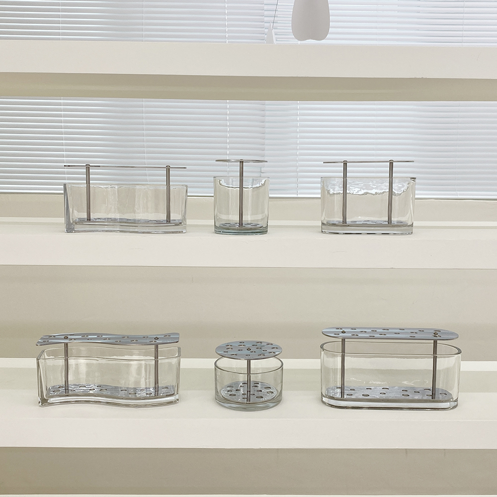 네르하 이케바나 화병 이케바나롱 대형 유리 꽃꽂이 화병 꽃병