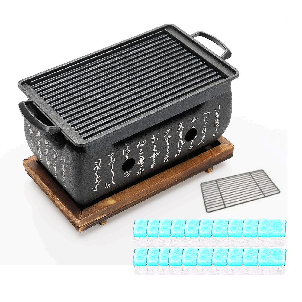뉴 비아 와이드 미니화로 NEWVIA-MB2000 + 에탄올 고체연료 30g x 20p 세트