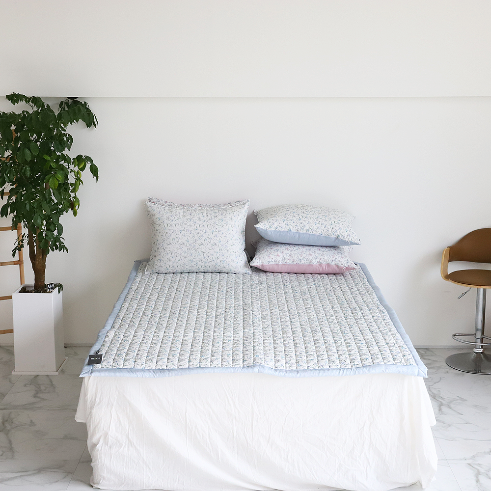 부드러운침대패드 로얄홈 플라워패턴 하니 미끄럼방지 패드