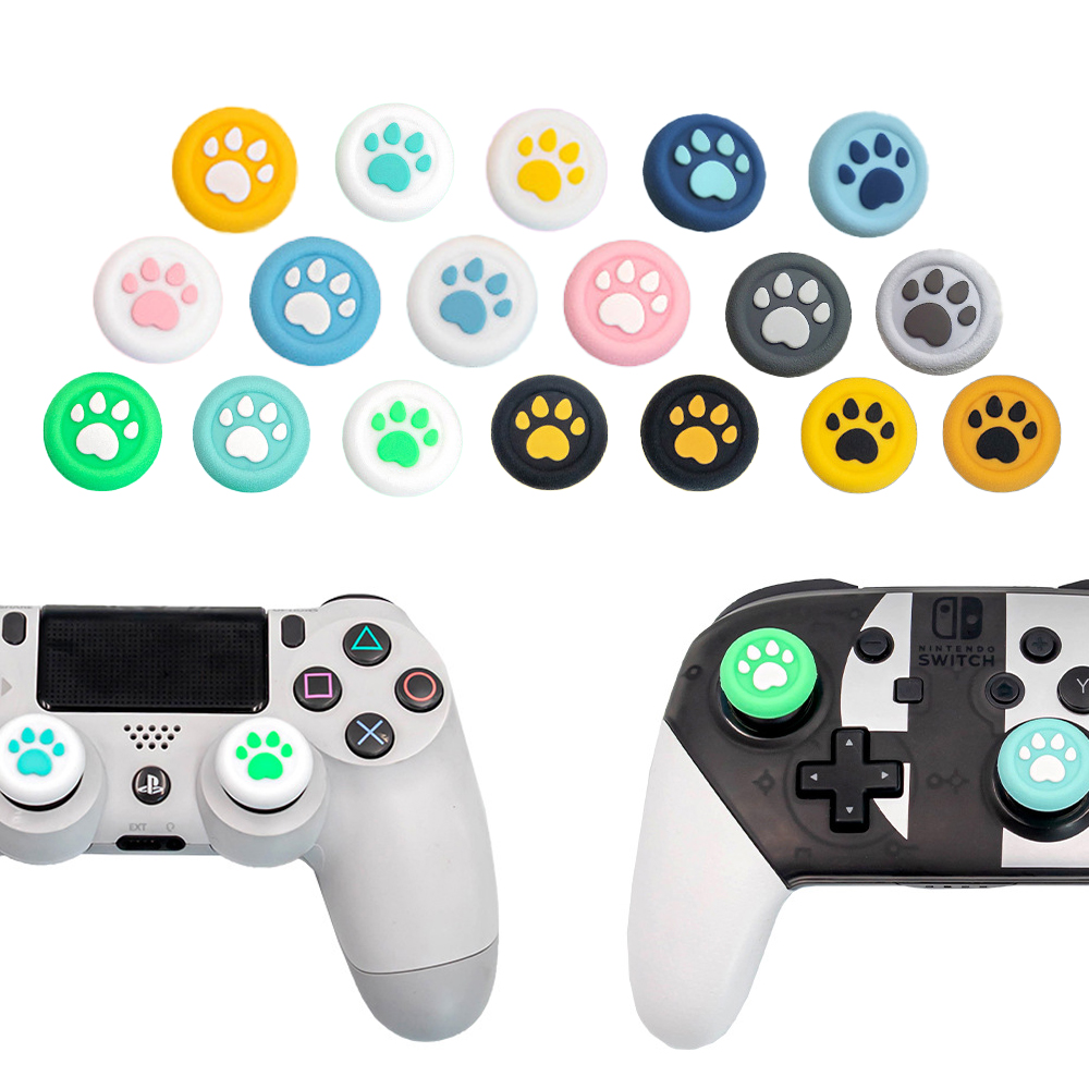 아키토모 컨트롤러 고양이 발바닥 스틱커버 PS 플스 4 5 듀얼 쇼크 센스 4세대 XBOX 패드 프로콘2 호환 - 상품 이미지