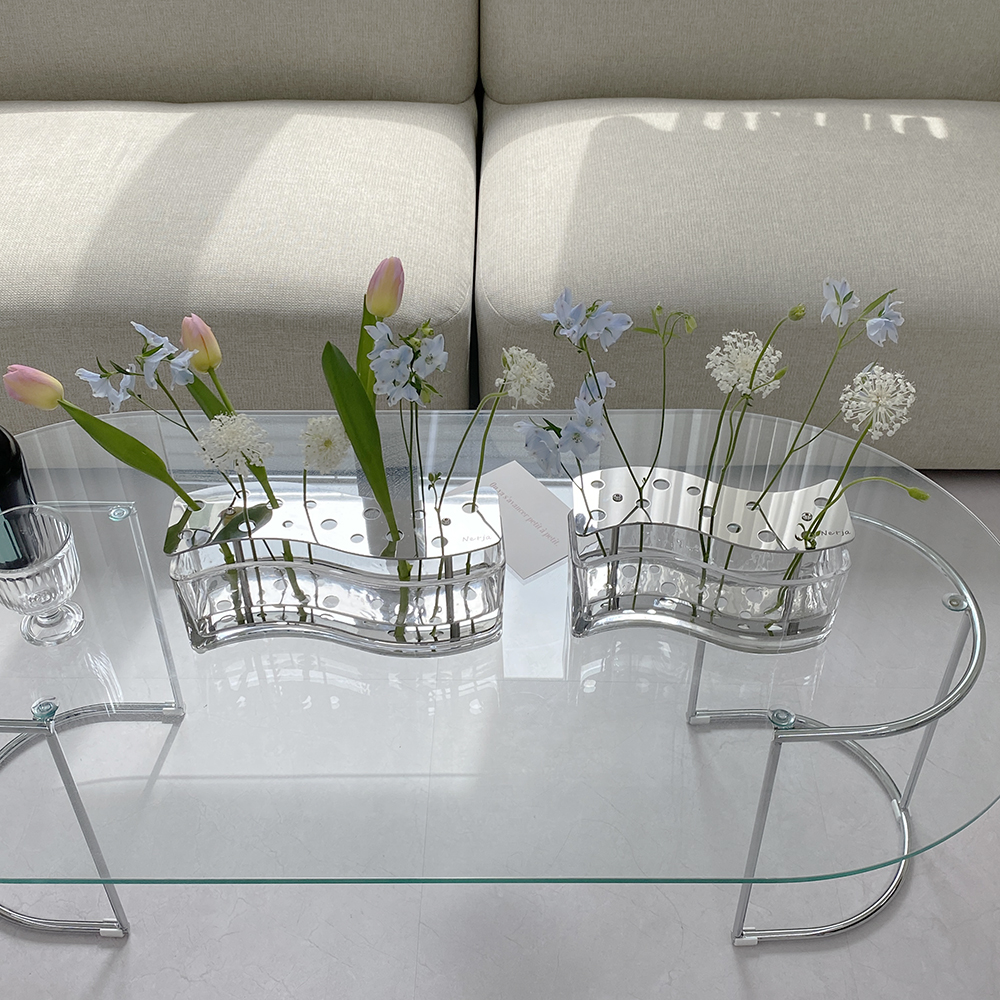 네르하 이케바나 화병 이케바나롱 대형 유리 꽃꽂이 화병 꽃병